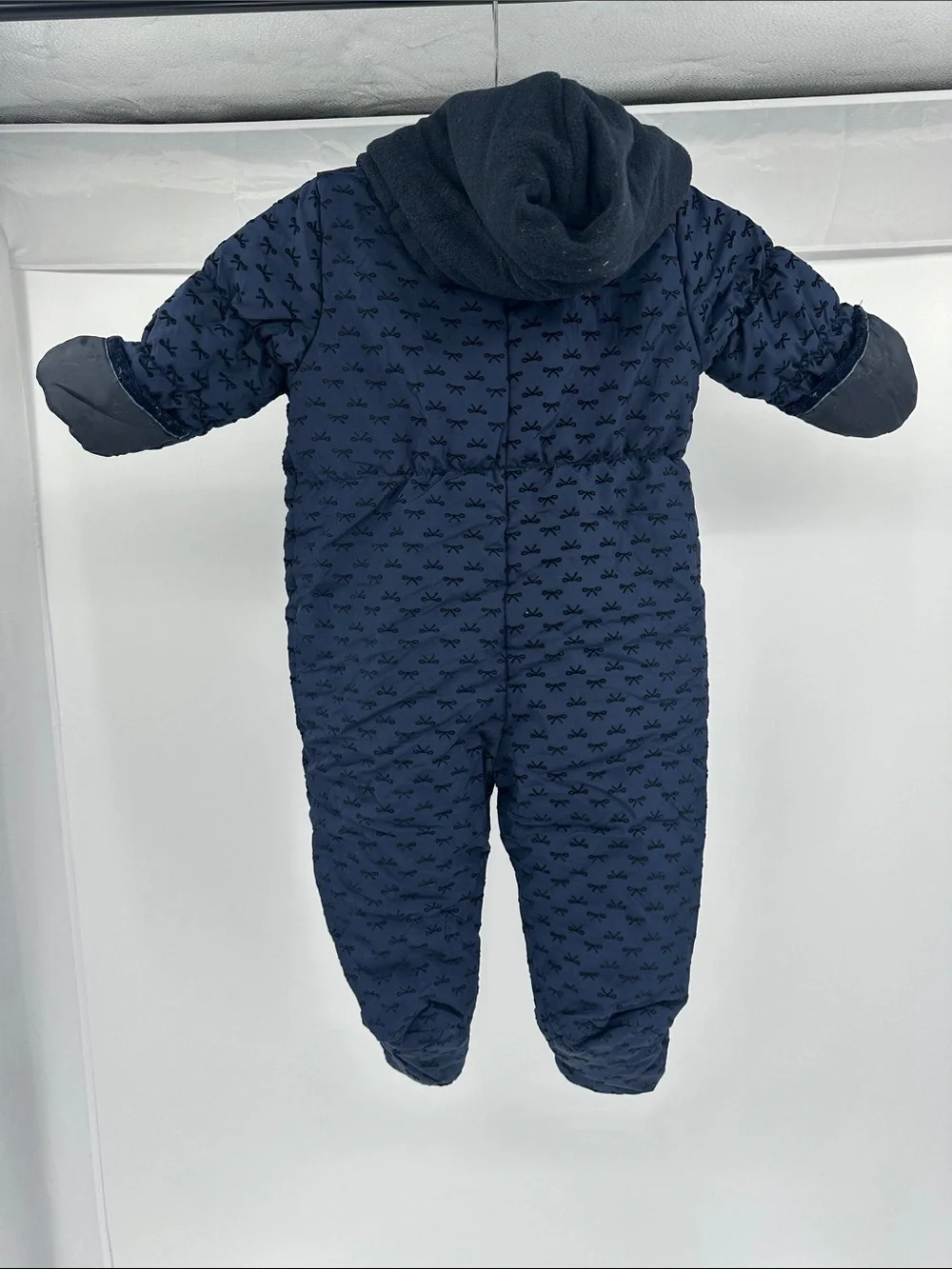 Rothschild Navy Quilted Infant One-Piece Footie with Hood